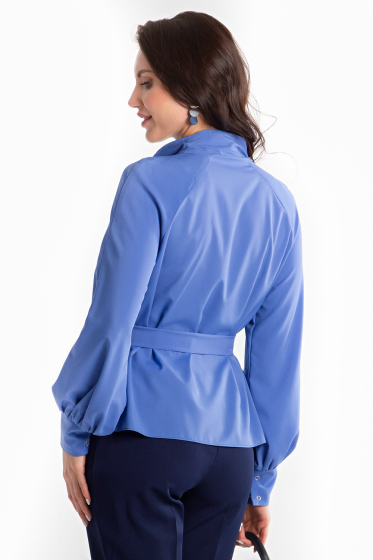 Блуза "Идеальная асимметрия" (синяя) Б1386-11